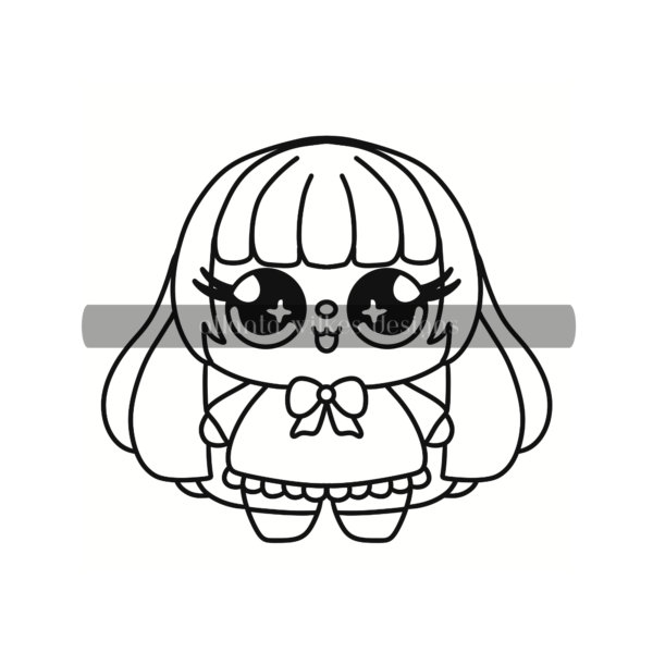 Cute Kawaii Bold and Easy Digital Download Coloring Book - Image 45