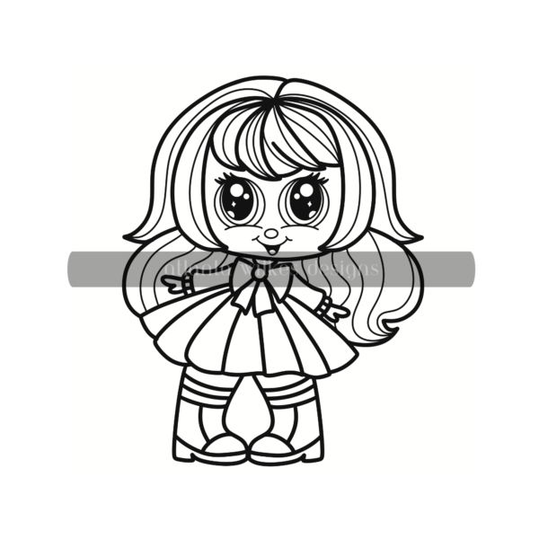 Cute Kawaii Bold and Easy Digital Download Coloring Book - Image 44