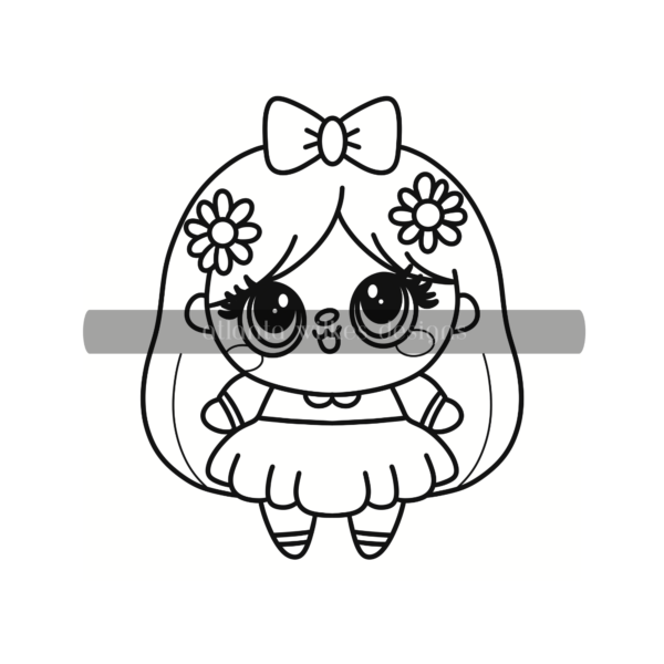 Cute Kawaii Bold and Easy Digital Download Coloring Book - Image 40