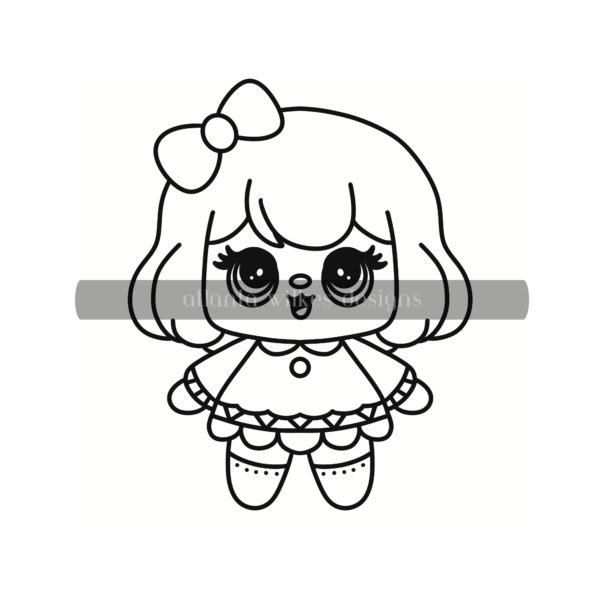 Cute Kawaii Bold and Easy Digital Download Coloring Book - Image 39