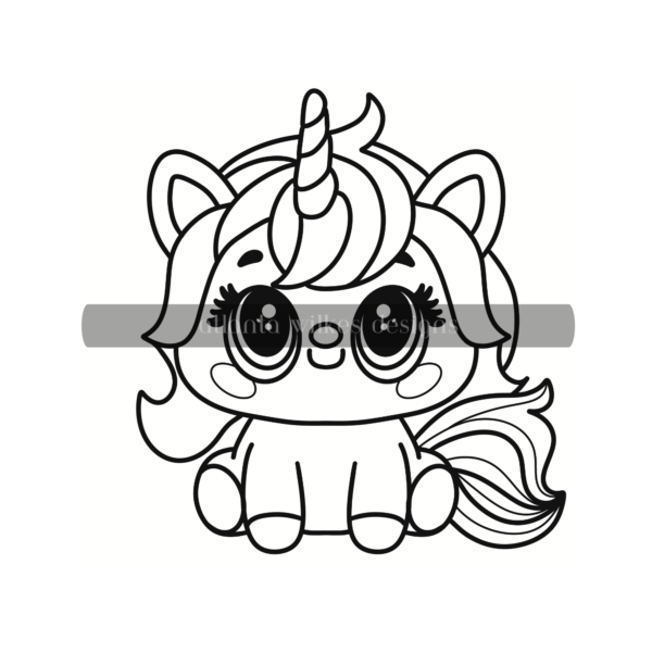 Cute Kawaii Bold and Easy Digital Download Coloring Book - Image 28