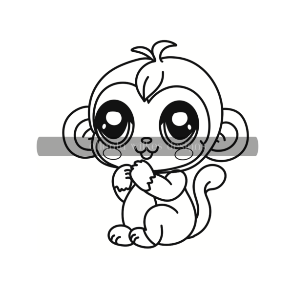 Cute Kawaii Bold and Easy Digital Download Coloring Book - Image 24