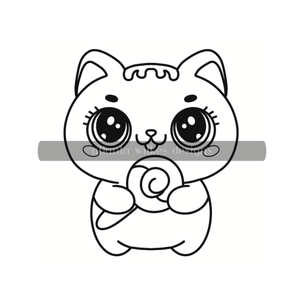 Cute Kawaii Bold and Easy Digital Download Coloring Book - Image 19