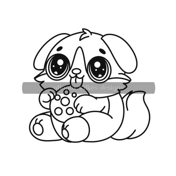 Cute Kawaii Bold and Easy Digital Download Coloring Book - Image 17