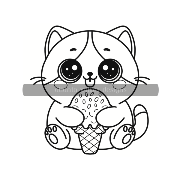 Cute Kawaii Bold and Easy Digital Download Coloring Book - Image 14