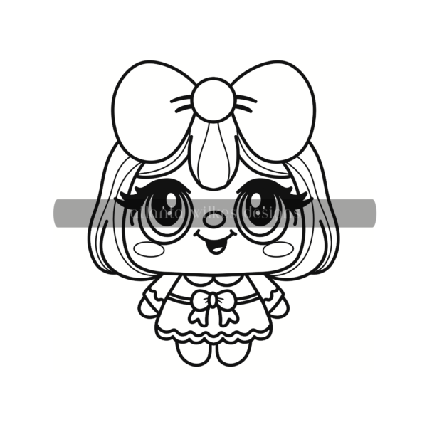 Cute Kawaii Bold and Easy Digital Download Coloring Book - Image 2