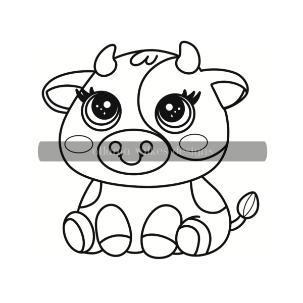 Cute Kawaii Bold and Easy Digital Download Coloring Book - Image 3