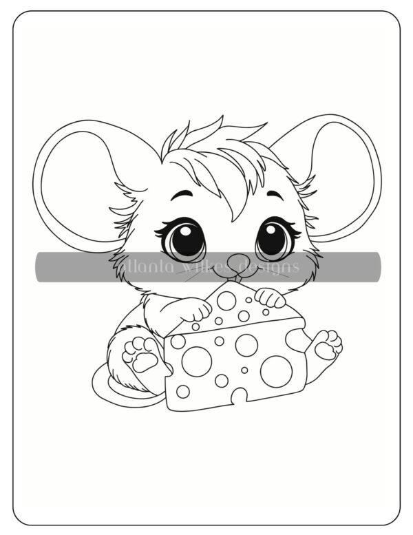 Farmer Mouse Digital Download Coloring Book - Image 13