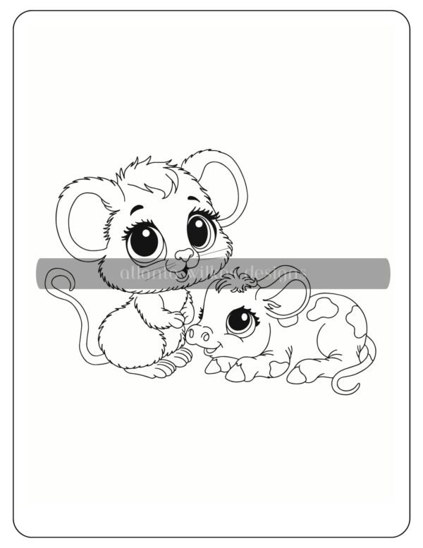 Free Download Farmer Mouse Coloring Book - Image 2