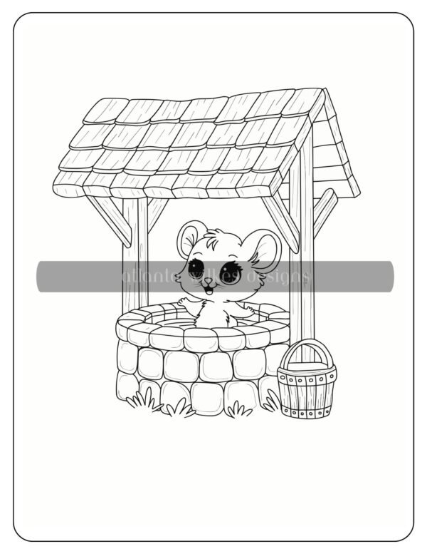 Farmer Mouse Digital Download Coloring Book - Image 4