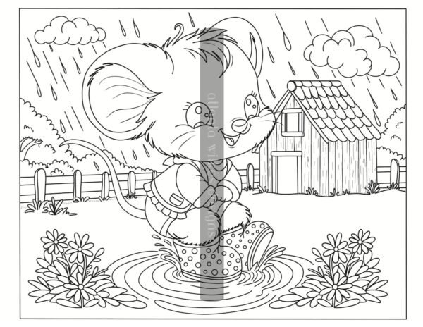 Farmer Mouse Digital Download Coloring Book - Image 9