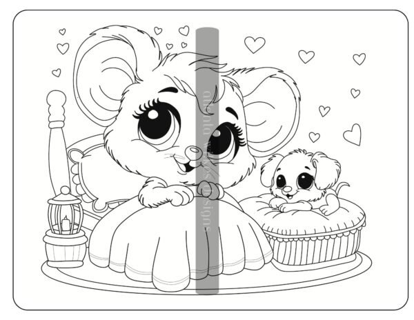 Farmer Mouse Digital Download Coloring Book - Image 10