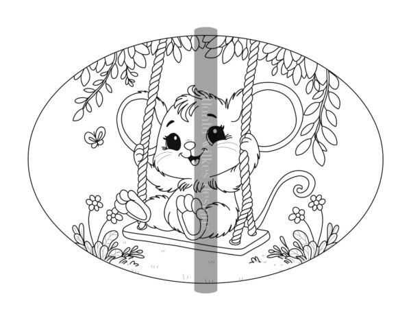 Farmer Mouse Digital Download Coloring Book - Image 11