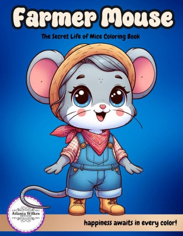 Farmer Mouse Digital Download Coloring Book