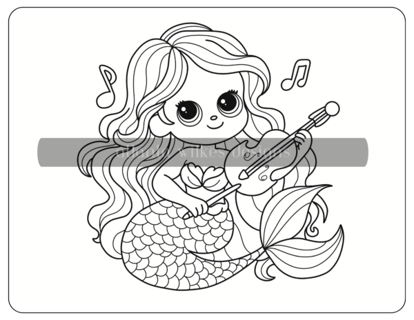 Mermaid Digital Download Coloring Book - Image 15