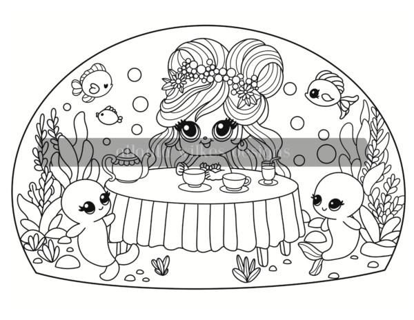 Mermaid Digital Download Coloring Book - Image 20