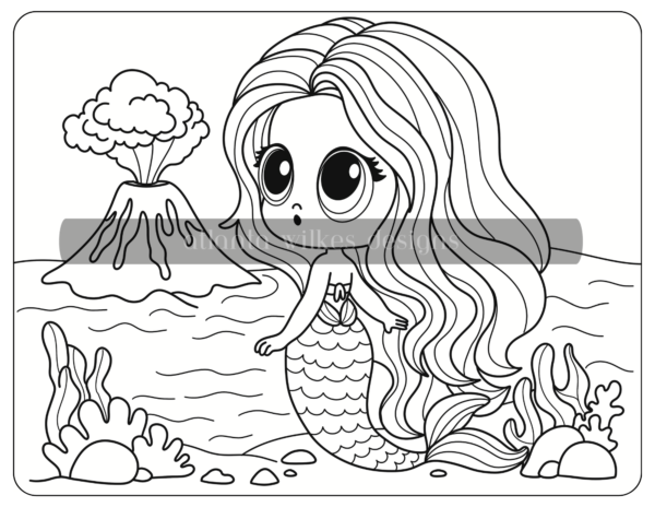 Mermaid Digital Download Coloring Book - Image 24