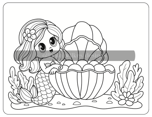 Mermaid Digital Download Coloring Book - Image 25