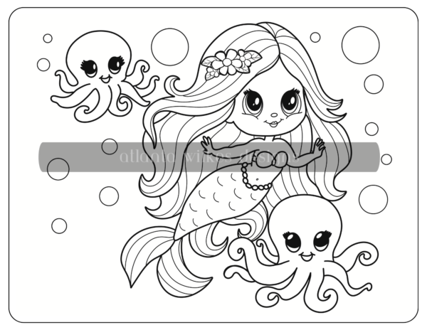 Mermaid Digital Download Coloring Book - Image 29