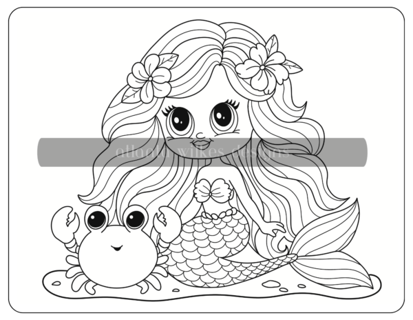 Mermaid Digital Download Coloring Book - Image 31