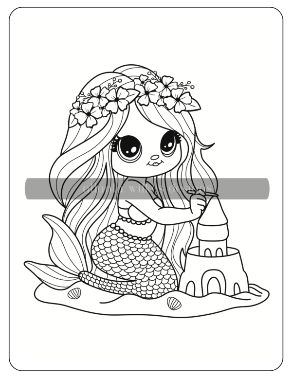 Mermaid Digital Download Coloring Book - Image 6