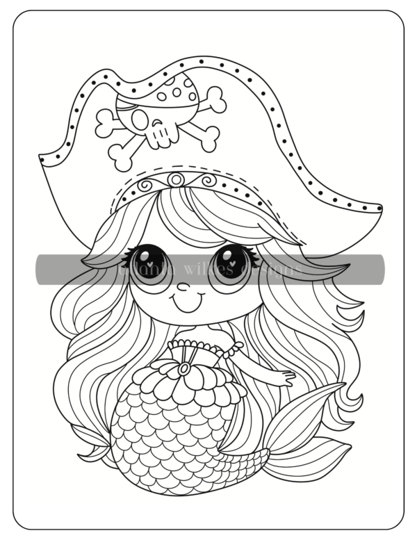 Mermaid Digital Download Coloring Book - Image 5