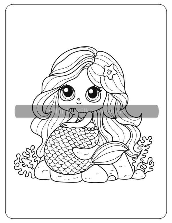 Mermaid Digital Download Coloring Book - Image 7