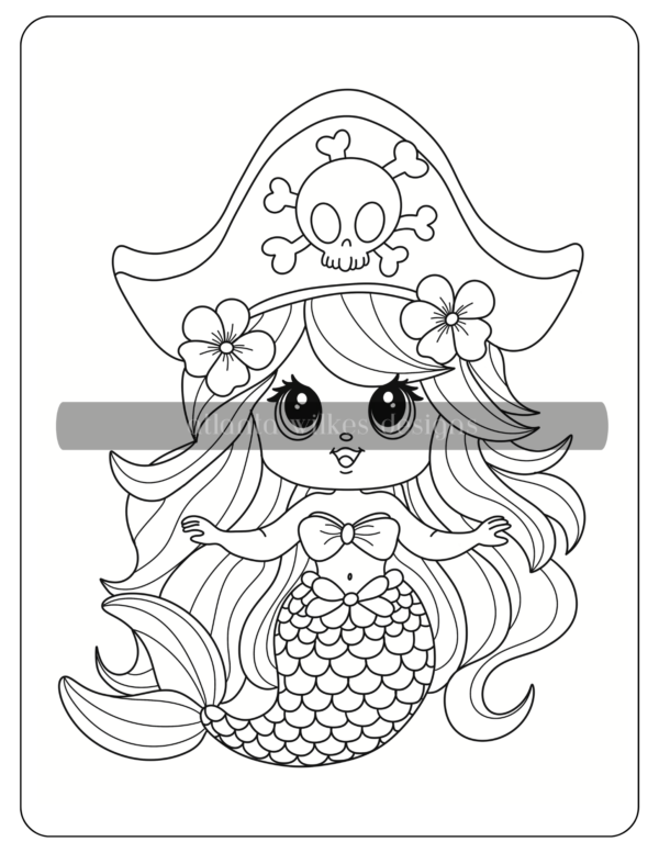 Mermaid Digital Download Coloring Book - Image 10