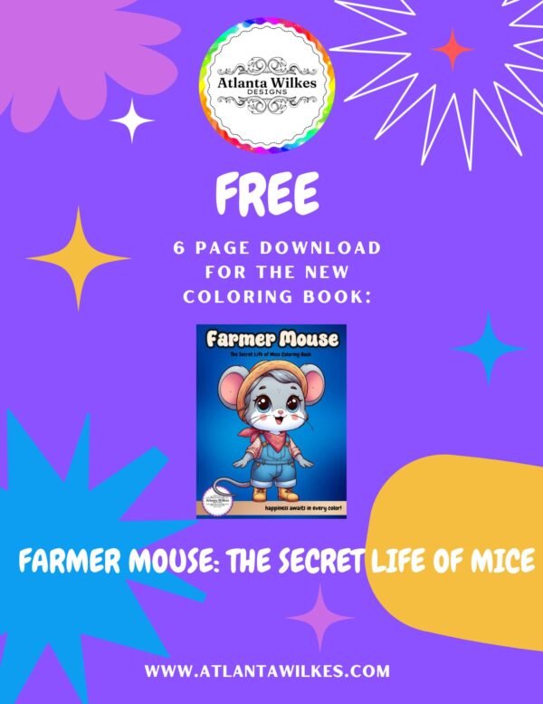 Free Download Farmer Mouse Coloring Book