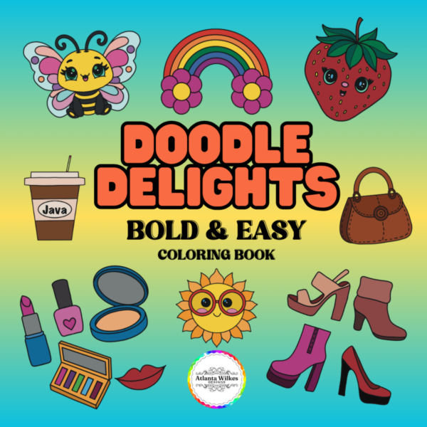 Doodle Delights Bold and Easy Digital Download Coloring Book