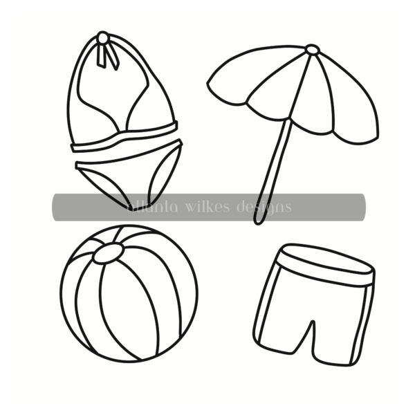 Summer Bold and Easy Digital Download Coloring Book - Image 36