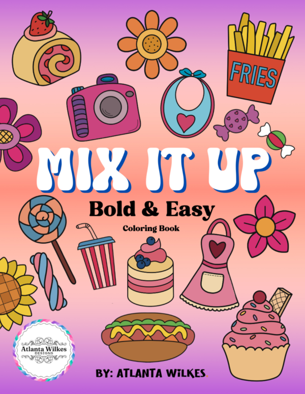 Mix It Up Bold and Easy Digital Download Coloring Book