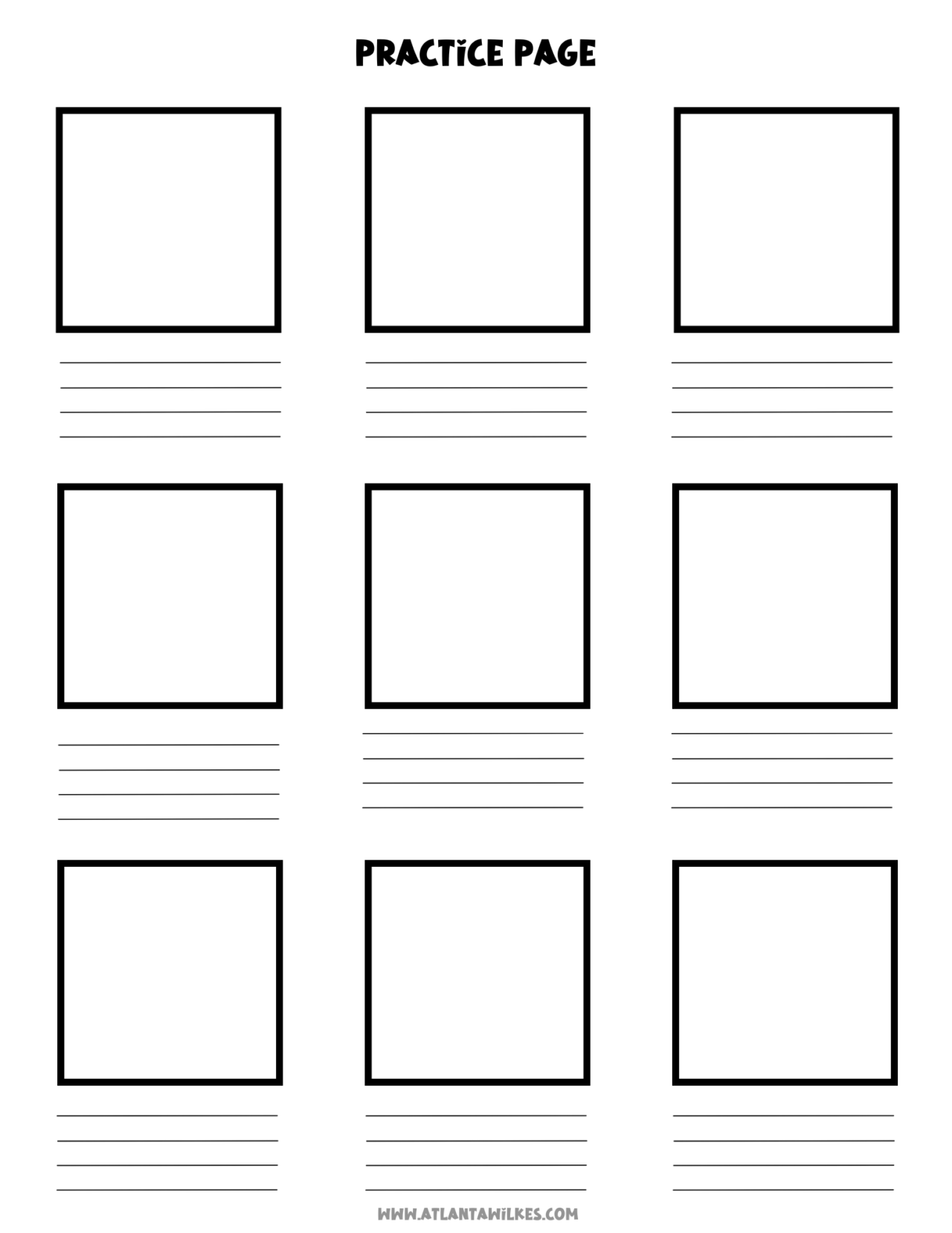 Free Practice Pages Atlanta Wilkes Designs Coloring Books For Free practice pages atlanta wilkes designs coloring books for