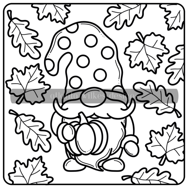 Autumn Whimsy Bold and Simple Full Digital Download Coloring Book - Image 41