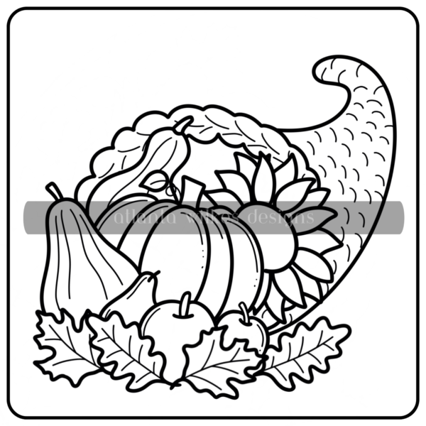 Autumn Whimsy Bold and Simple Full Digital Download Coloring Book - Image 32