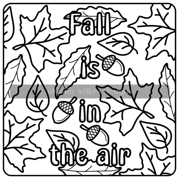 Autumn Whimsy Bold and Simple Full Digital Download Coloring Book - Image 30