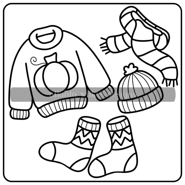 Autumn Whimsy Bold and Simple Full Digital Download Coloring Book - Image 26