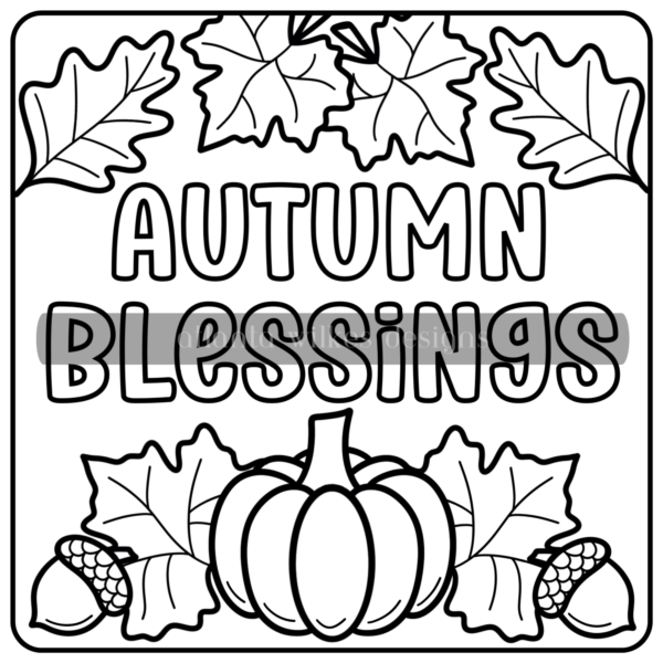 Autumn Whimsy Bold and Simple Full Digital Download Coloring Book - Image 25