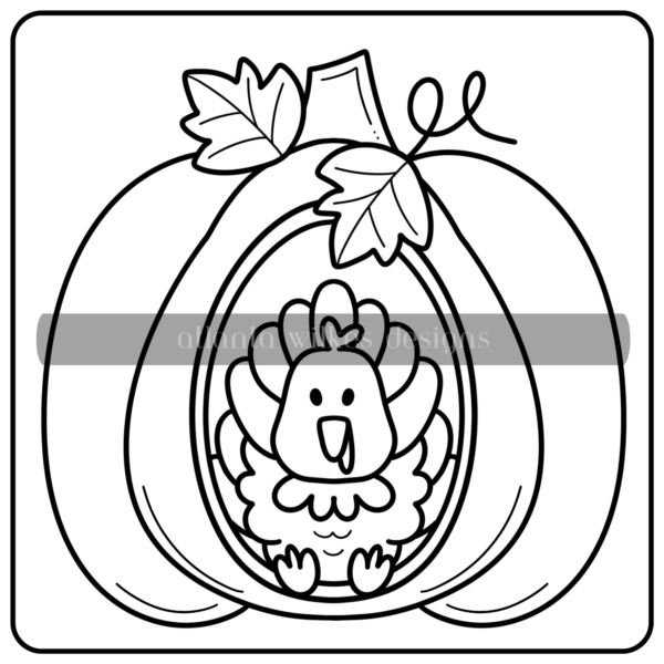 Autumn Whimsy Bold and Simple Full Digital Download Coloring Book - Image 24