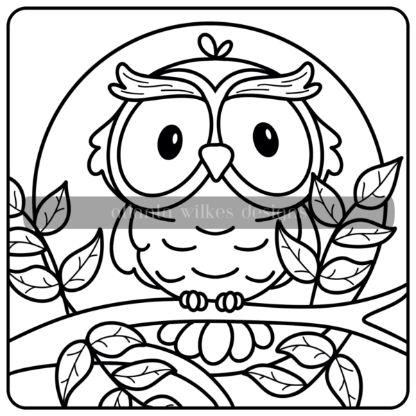 Autumn Whimsy Bold and Simple Coloring Book Mini Bundle Digital Download Pack - Image 5