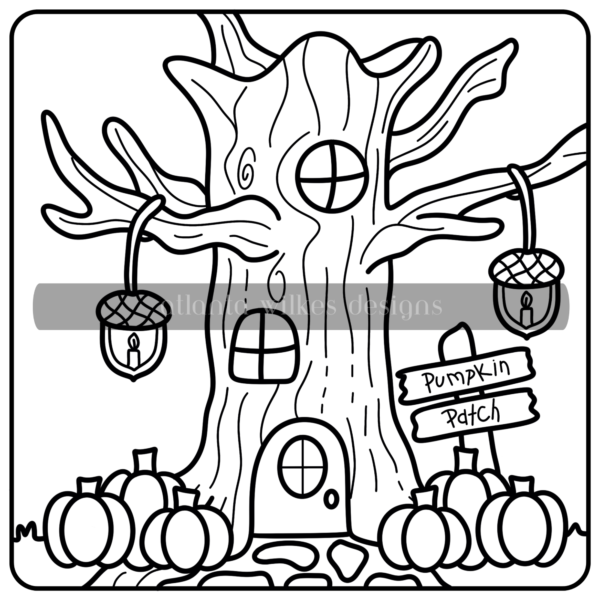 Autumn Whimsy Bold and Simple Coloring Book Second Half Bundle Digital Download Pack - Image 6