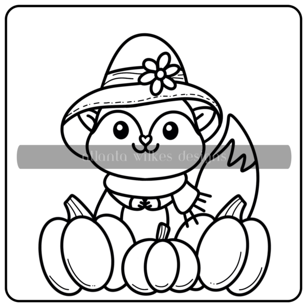 Autumn Whimsy Bold and Simple Coloring Book Second Half Bundle Digital Download Pack - Image 8