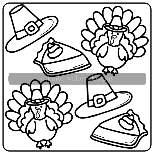 Autumn Whimsy Bold and Simple Full Digital Download Coloring Book - Image 36