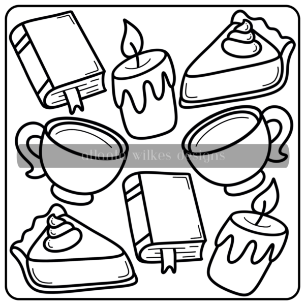 Autumn Whimsy Bold and Simple Full Digital Download Coloring Book - Image 33