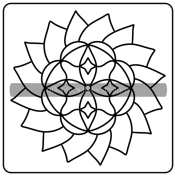 Mandalas Bold and Easy Digital Download Coloring Book - Image 42