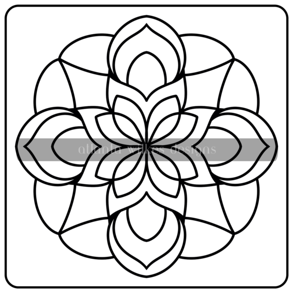 Mandalas Bold and Easy Digital Download Coloring Book - Image 39