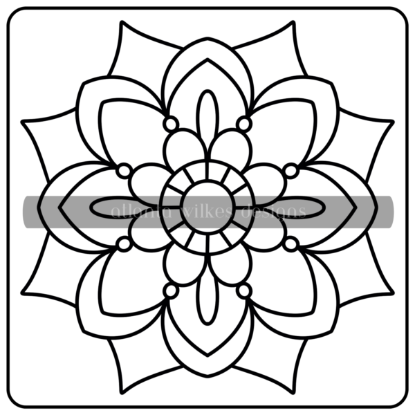 Mandalas Bold and Easy Digital Download Coloring Book - Image 21