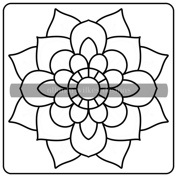 Mandalas Bold and Easy Digital Download Coloring Book - Image 20