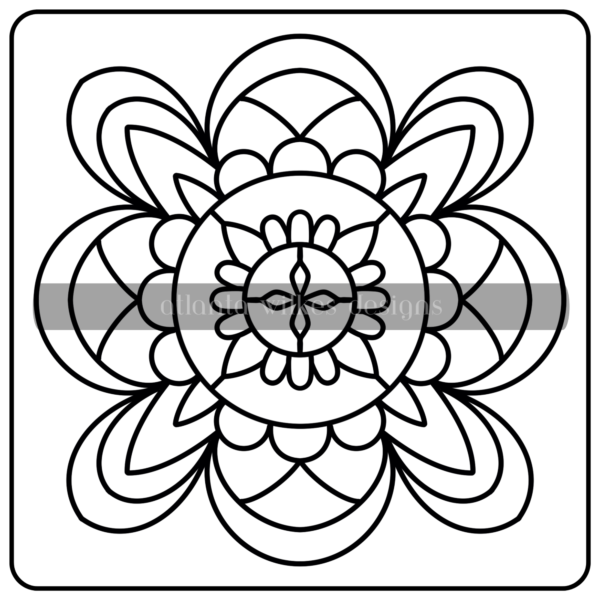 Mandalas Bold and Easy Digital Download Coloring Book - Image 46