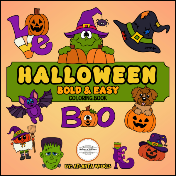 Halloween Bold And Easy Full Digital Download Coloring Book